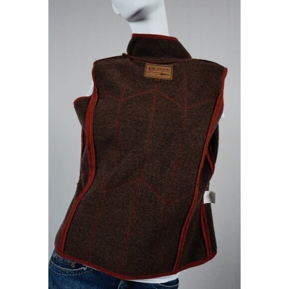 Outback Trading Company Faux Suede Fleece Lined Front Zip Vest Women’s Size S - Picture 6 of 9